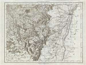 1782 Mentelle Map of Strasbourg and Alsace Region of France
