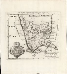 1728 Bouchet / Stocklein Map of Southern India