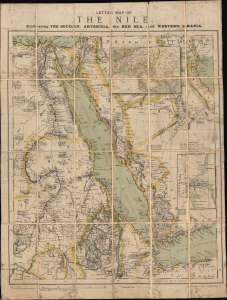1885 Letts Folding Map of the Egypt and the Sudan, Gordon Relief Expedition