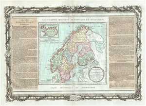 1786 Desnos and de la Tour Map of Scandinavia (Sweden and Norway)