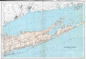 1895 Bien Map of Suffolk County (Hamptons), Long Island, New York