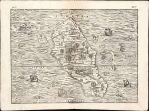 1556 / 1606 Ramusio Map of Sumatra
