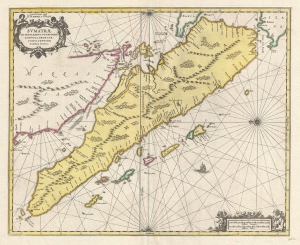 1710 Valk and Schenk Map of Sumatra, Malay, and Singapore