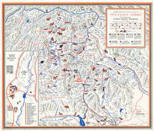 1938 Willmarth Pictorial Tourist Map of Sun Valley, Idaho and Environs