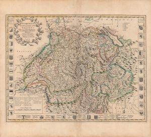 1721 Senex Map of Switzerland