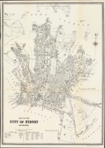 1895 Department of Lands Plan of Sydney, Australia