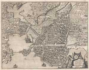 1725 Van der Aa View of Syracuse, Sicily