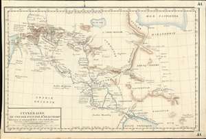 1790 Beauchamp Manuscript Map of Persia / Iran, Iraq, and Syria
