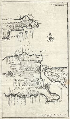 1726 Valentijn Map of East Java, Indonesia