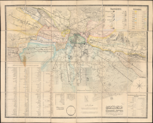 1880 Reza Persian City Map or Plan of Tabriz, Iran (Qajar Era)