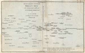 1777 Tupaia Indigenous Map of Tahiti and the Society Islands (in Russian)
