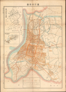 1932 Showa 7 Murasaki City Plan or Map of Taipei, Taiwan