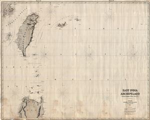 1861 Imray Blue-back Nautical Chart or Map of Taiwan (Formosa), China
