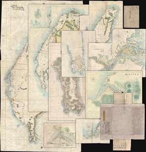 1874 Sudo Manuscript Maps of Taiwan relating to 1874 Punitive Expedition