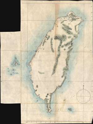 1874 Sudo / Admiralty Japanese Manuscript Map of Taiwan