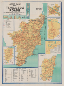 1973 Nirdosh Folding Map of Tamil Nadu, India