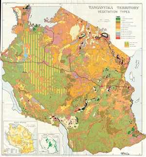 1949 Gillman Map of Vegetation in Tanganyika (Tanzania)