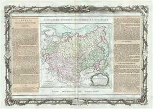 1786 Desnos and de la Tour Map of Tartary, Korea and Japan w/ Siberia, China)
