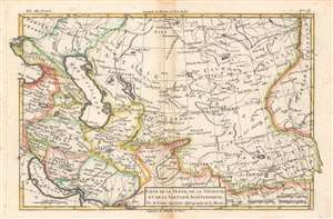 1780 Bonne Map of Tartary or Central Asia: Iraq, Afghanistan, Iran, Tibet