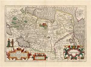 1606 Hondius Map of Tartary and the Northern Parts of Asia