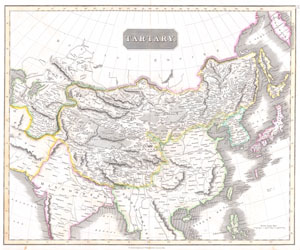 1814 Thomson Map of Tartary ( Mongolia, Tibet )
