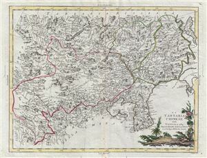 1784 Zatta Map of Chinese Tartary and Korea