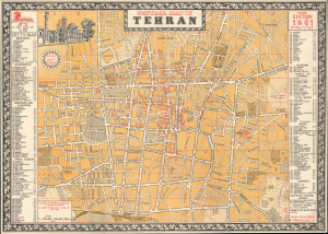 1961 Sahab City Plan or Map of Tehran, Iran