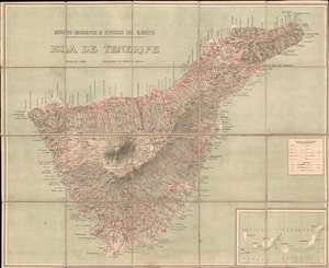 1931 Spanish Army Map of Tenerife, Canary Islands