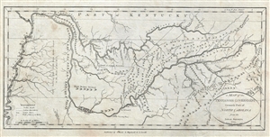 1796 John Reid Map of Tennessee - one of the earliest obtainable maps of Tennessee