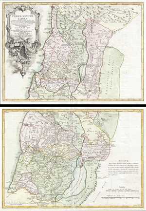 1763 Delisle Map of Israel, Palestine or the Holy Land (Set of 2 Maps)