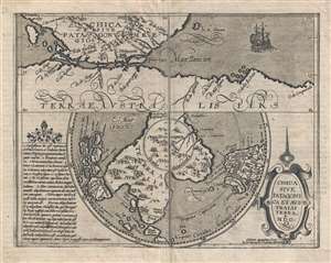 1600 Matthias Quad Map of the Straits of Magellan and Terre Australis