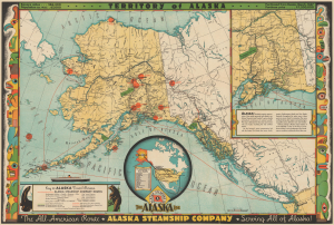 1936 McCaffrey and Alaska Steamship Company Map of Alaska