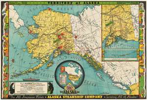 1949 McCaffrey and Alaska Steamship Company Map of Alaska