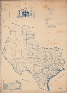 1938 Freeman Map of Texas as it was in 1836