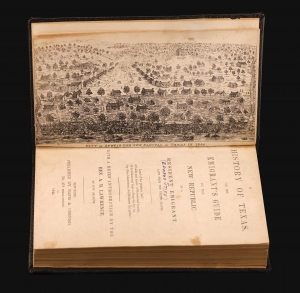 1844 Texas Emigrant's Guide w/ First View of Austin, Texas