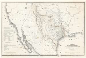 1844 Emory Map of the Republic of Texas