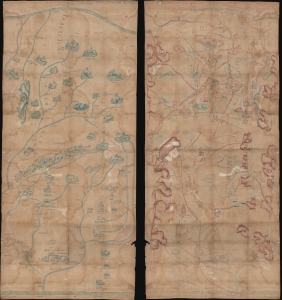 1800 Royal Siamese Map of Parts of Thailand and Cambodia