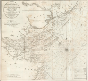 1800 George Burn / Laurie and Whittle Nautical Chart of the Thames River Entrance, England