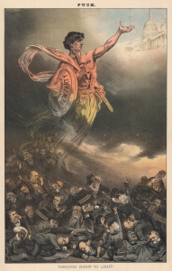 1882 Keppler Political Cartoon Promoting a Third Party and Civil Service Reform