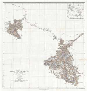 1900 Deasy Map of Tibet and Xinjiang, China