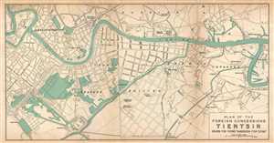 1921 Crow City Map or Plan of Tianjin, China