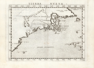 1561 Ruscelli Map of New England and the Maritimes (A true 1561 First Issue)