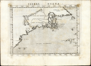 1561 Ruscelli Map of New England and the Maritimes (A true 1561 First Issue)