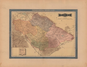 1897 Garcia Cubas Map of Tlaxcala