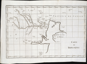 1781 Canu Map of the lower Red River (Vietnam), and the Gulf of Tonkin, and Hainan Island