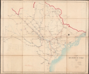 1889 French Bureau Topographique Map of Tonkin, Vietnam, Indochina