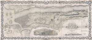 1840 Burr / Colton Topographical Map of New York City (Manhattan)