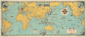 1942 Ernest Dudley Chase Map of the World During World War II