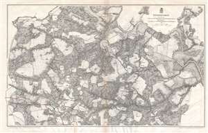 1867 Weyess Map of Battlefield of Totopotomoy Creek during the U.S. Civil War