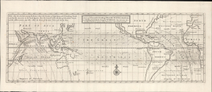 1711 Moll Map of the World showing Trade Winds